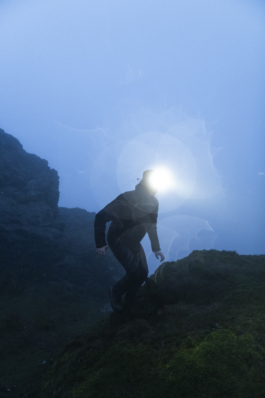 Headtorch hiker Shropshire Wrekin Night hike Hiking walking portrait Torin Woodhall Ross Woodhall - Action & Lifestyle Photography