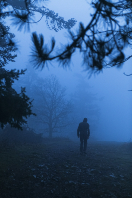 Headtorch hiker Shropshire Wrekin Night hike Hiking walking portrait Torin Woodhall Ross Woodhall - Action & Lifestyle Photography