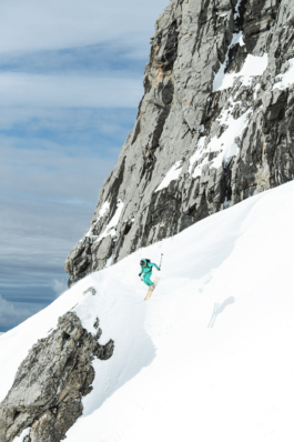 spyder freeski pfd skis la cluzas freeski off piste powder cornice Torin Woodhall Ross Woodhall - Action & Lifestyle Photography